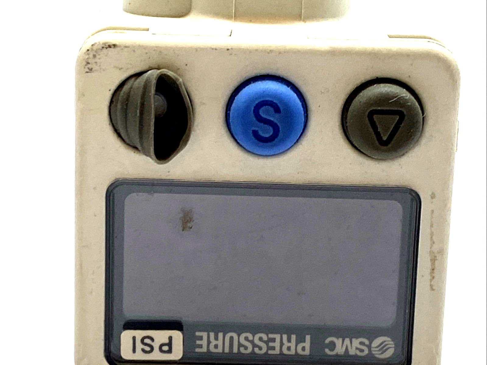 SMC ISE40A-N01-Y-P-X531 Digital Pressure Switch, 145psi, PNP 80mA Out, 12-24VDC - For parts or not working - Maverick Industrial Sales