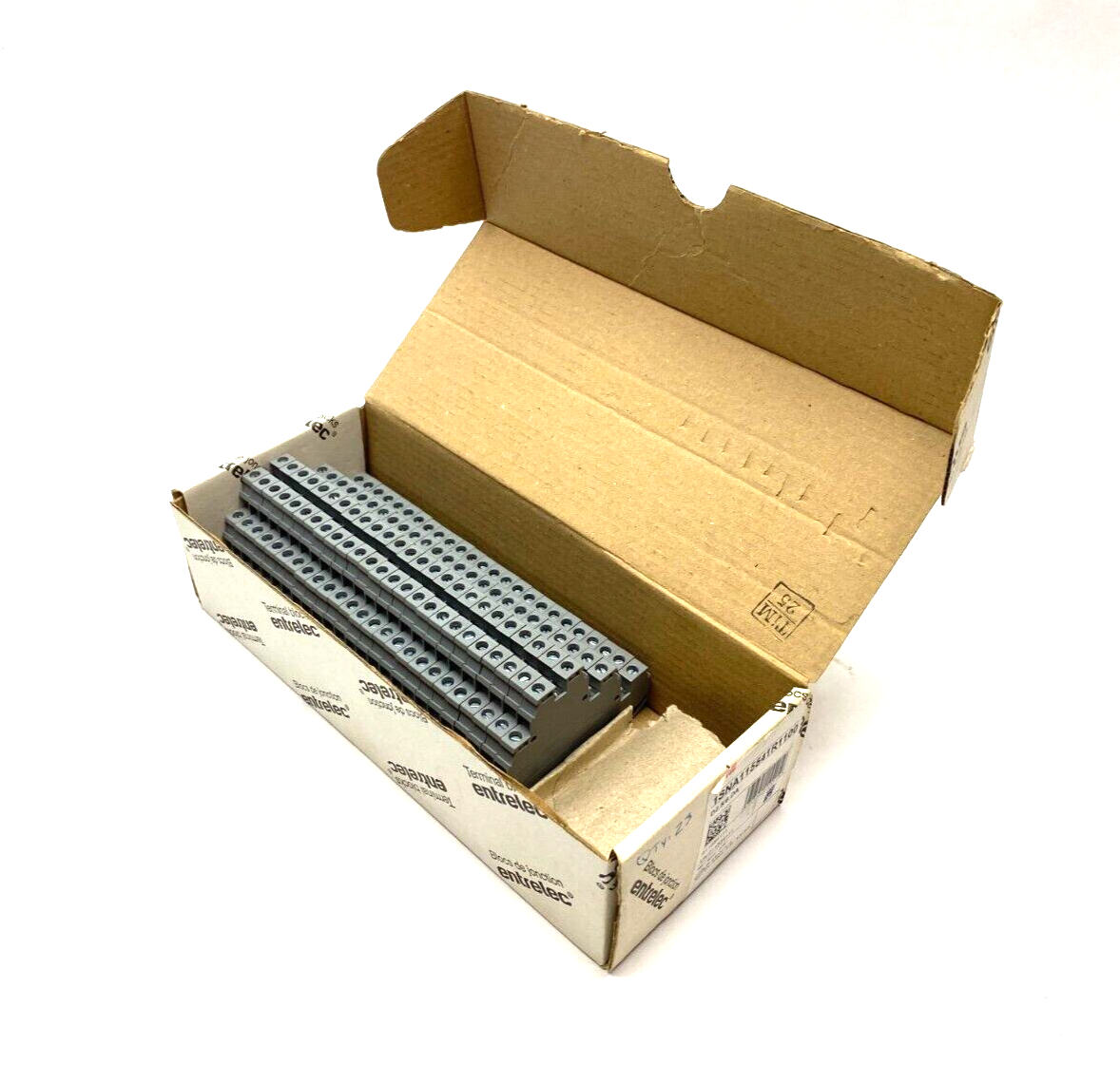 ABB Entrelec 1SNA115541R1100 Three-Stage Terminal Block Gray D2.5/6.DA BOX OF 25 - Maverick Industrial Sales