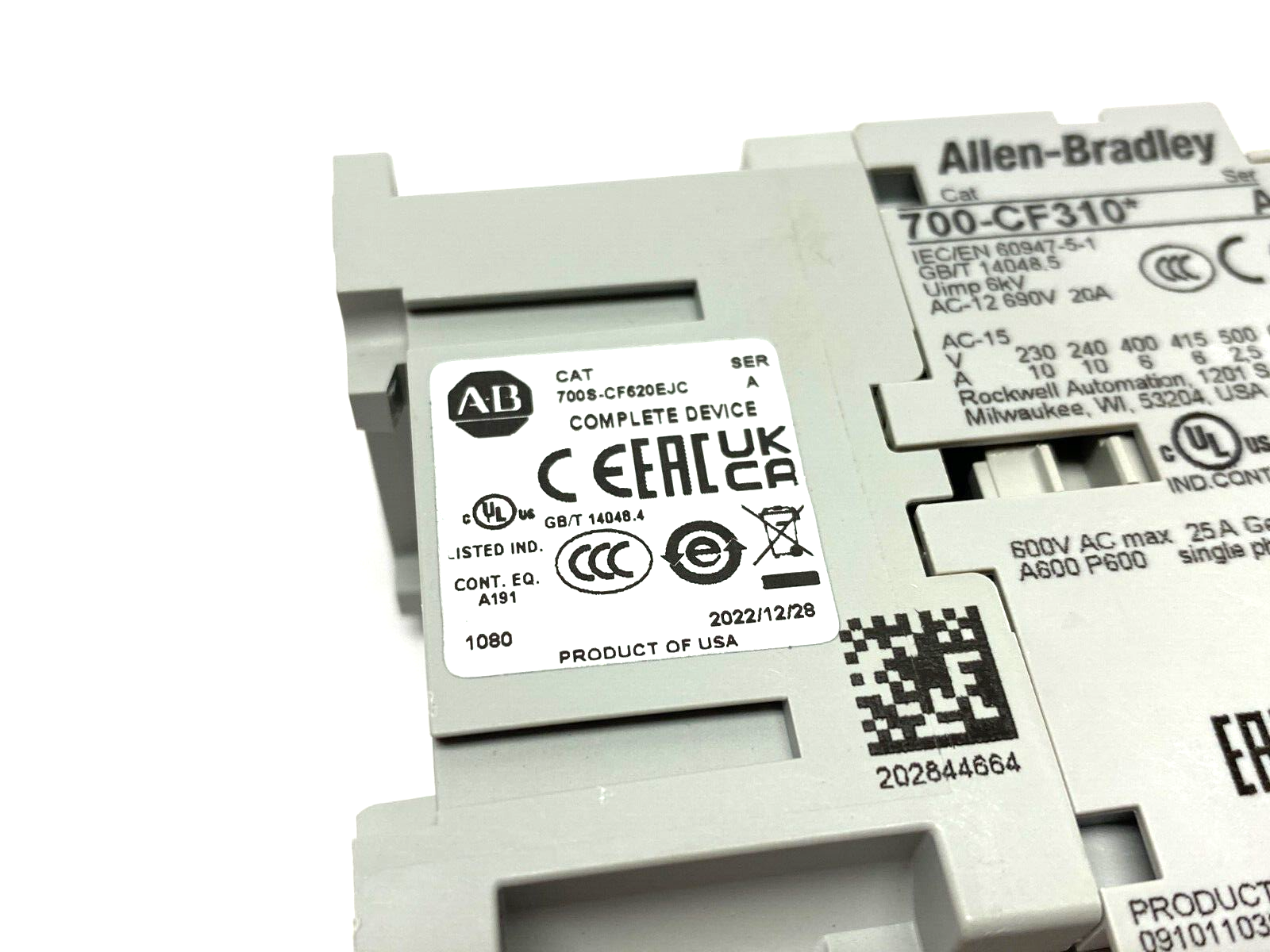 Allen Bradley 700S-CF620EJC Ser. A Guardmaster Safety Control Relay, 3NO, 1NC - Maverick Industrial Sales