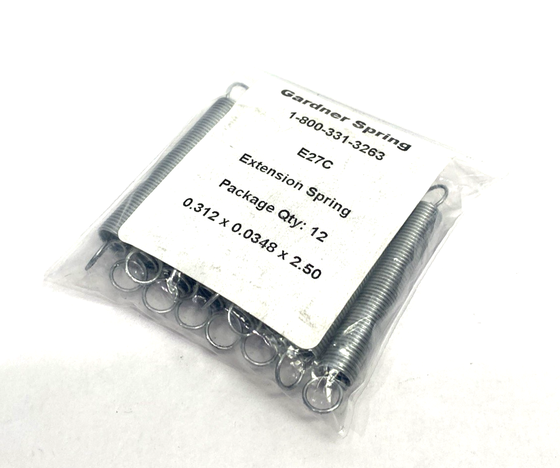 E27C | Gardner Spring Extension Spring 0.312x0.0348x2.50 12-PACK- New - Maverick Industrial Sales