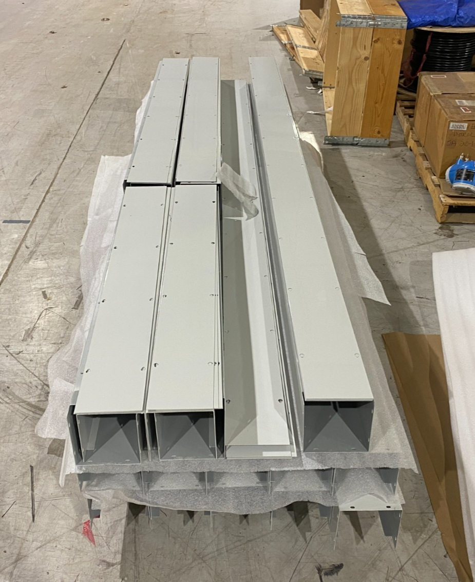 LOT OF 15 Hoffman 10' Wireway Section & Covers, 4x 6' Sect, 2x 4' Sect, WHITE - Maverick Industrial Sales