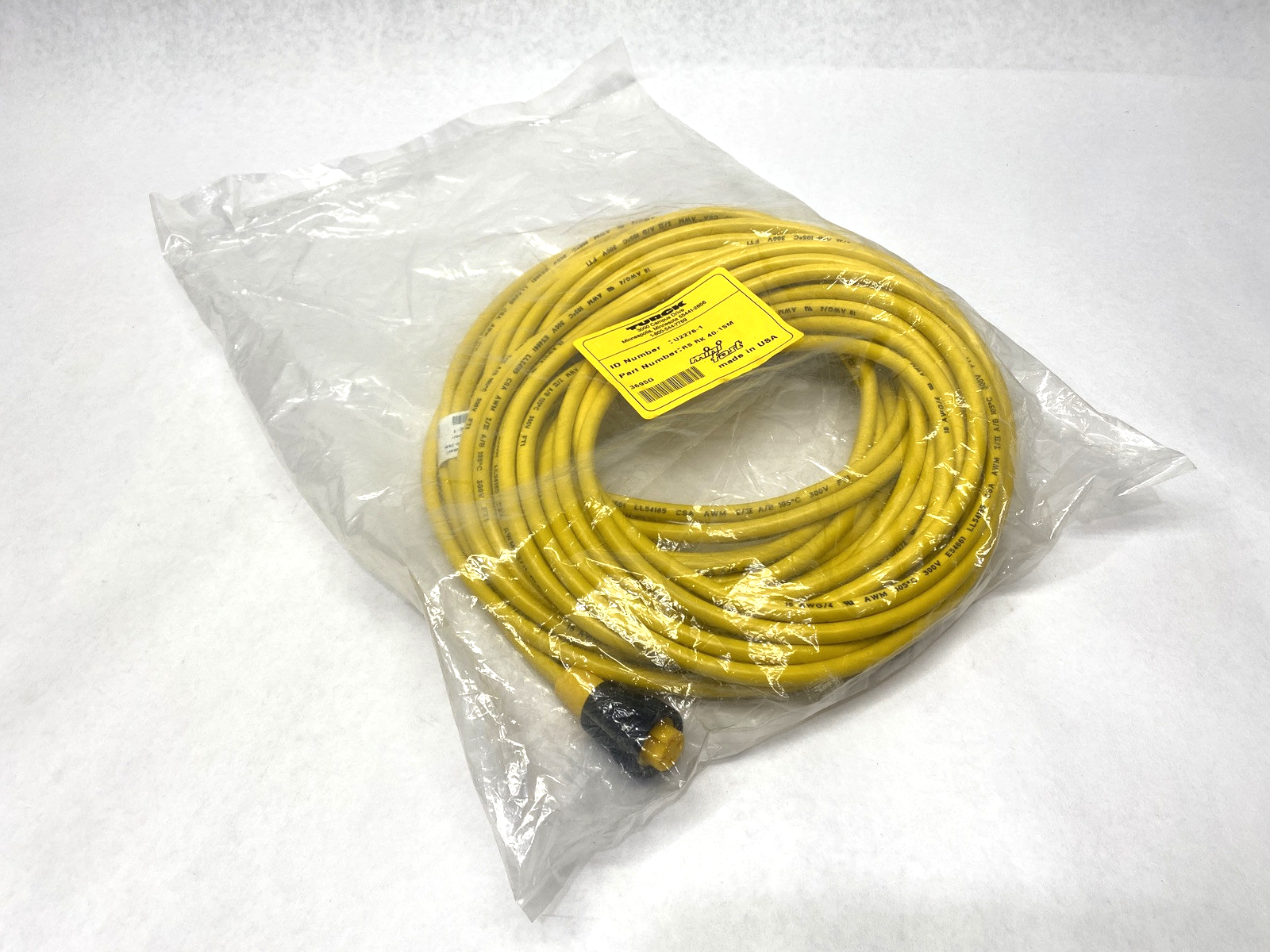 Turck RS RK 40-15M Single-Ended MiniFast Male 4-Pin Connector Cordset U2276-1 - New - Maverick Industrial Sales