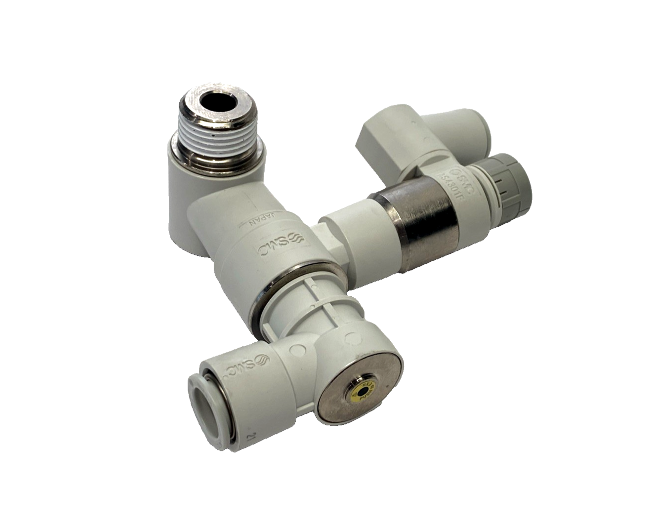 ASP-SUB12E-N04S | SMC Speed Controller w/ Pilot Check Valve, 1/2" NPT 12mm - New – Open box - Maverick Industrial Sales