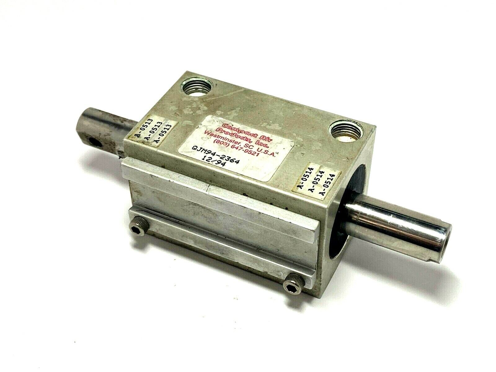Compact QJM94-2364 Pneumatic Cylinder 3/4" Stroke - Used - Maverick Industrial Sales