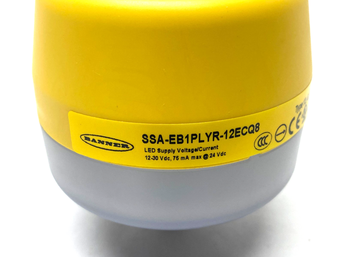 SSA-EB1PLYR-12ECQ8 | Banner Illuminated Emergency Stop Pushbutton 30mm Mount 25304- Used - Maverick Industrial Sales