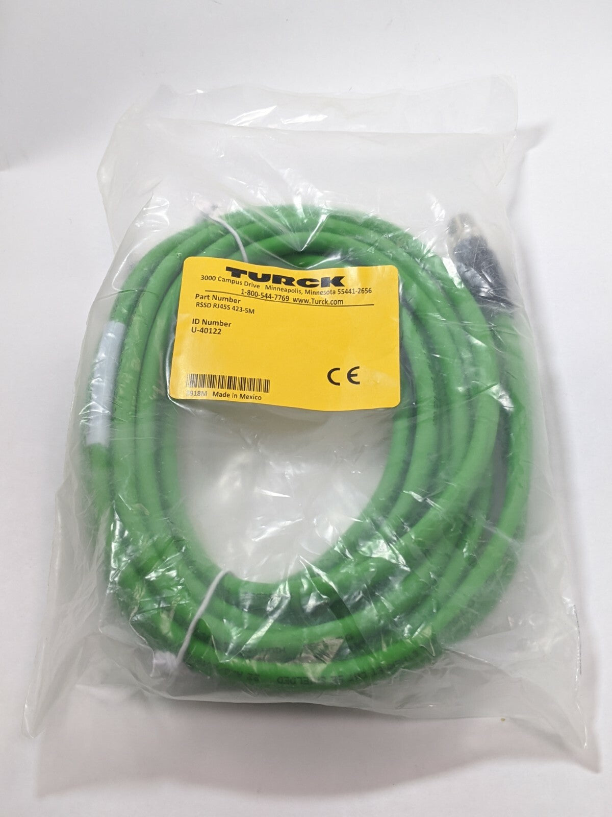 RSSD RJ45S 423-5M | Turck Pofinet Ethernet Cordset M12 4 Pin to RJ45 U-40122 - New - Maverick Industrial Sales