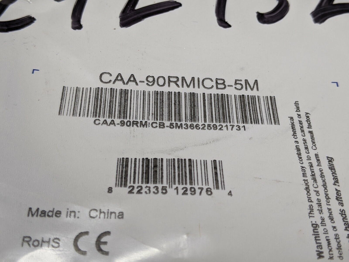 CAA-90RMICB-5M | L-Com Angled USB Cable, Straight A Male / Angled Micro B Male, 5M - Open box - Maverick Industrial Sales