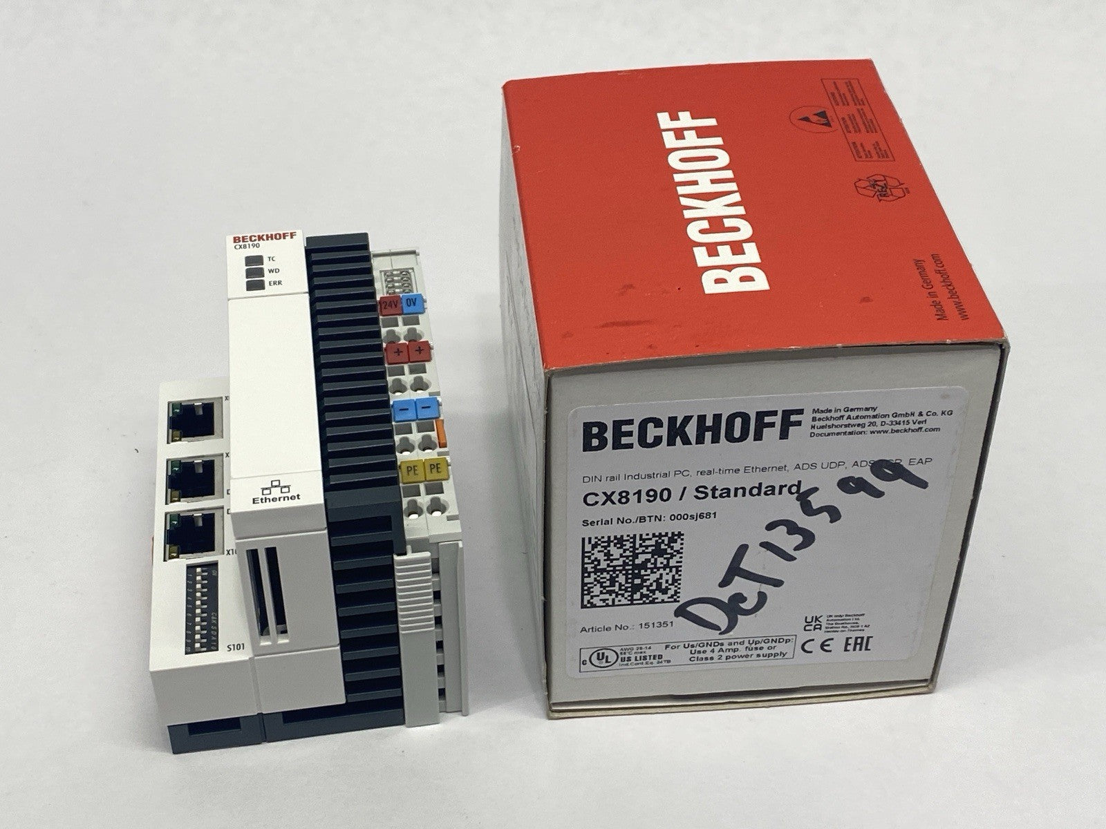 Beckhoff CX8190 PLC Embedded Industrial PC Ethernet Controller 151351 - Maverick Industrial Sales