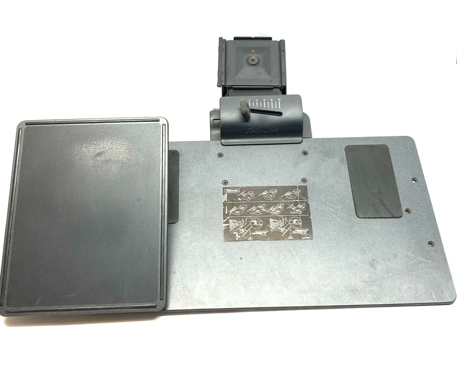 868613 | Fellowes Adjustable Black Keyboard Tray 19" Wide x 10-5/8" Deep - Used - Maverick Industrial Sales