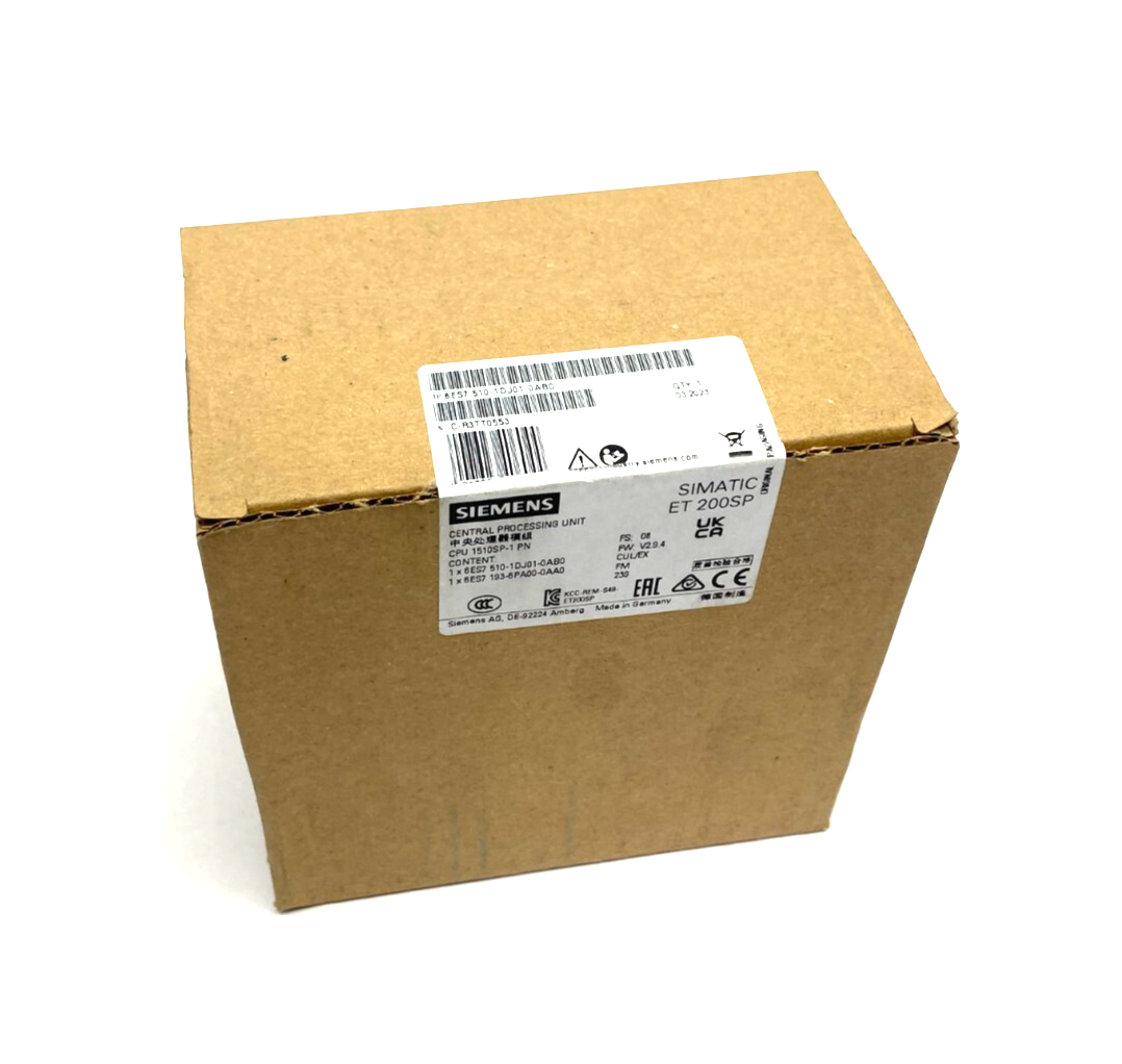 Siemens 6ES7 510-1DJ01-0AB0 SIMATIC ET200SP Central Processing Unit - Maverick Industrial Sales