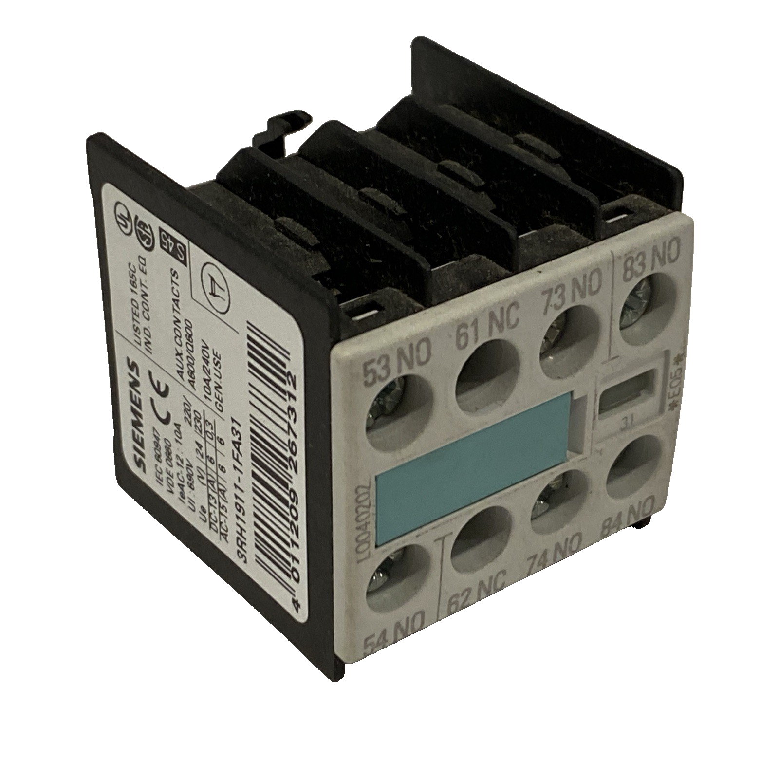 Siemens 3RH1911-1FA31 Auxiliary Contact Block - Maverick Industrial Sales