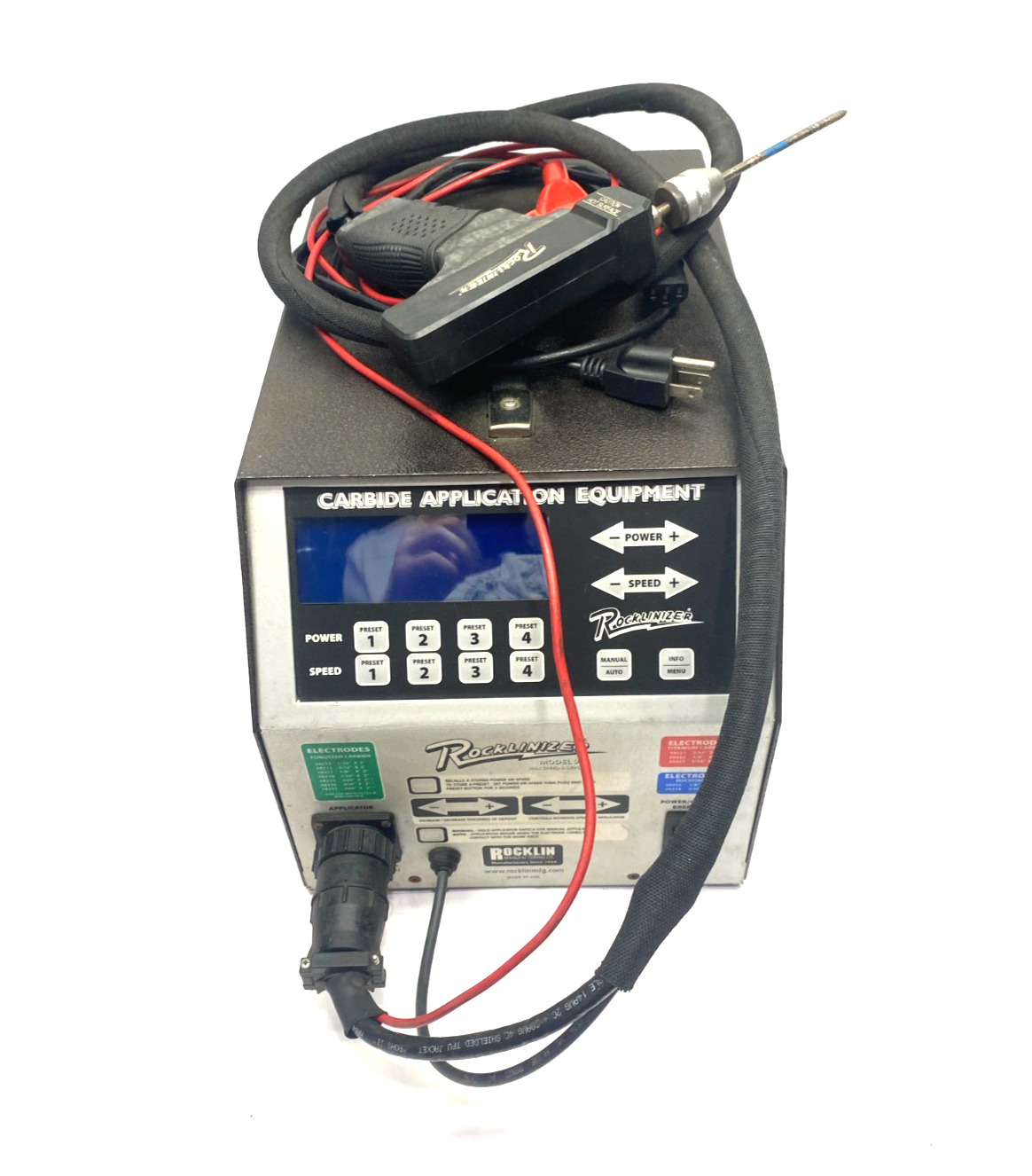 Rocklin 950E Rocklinizer Carbide Application Machine w/ 950-400 Deposit Gun - Maverick Industrial Sales