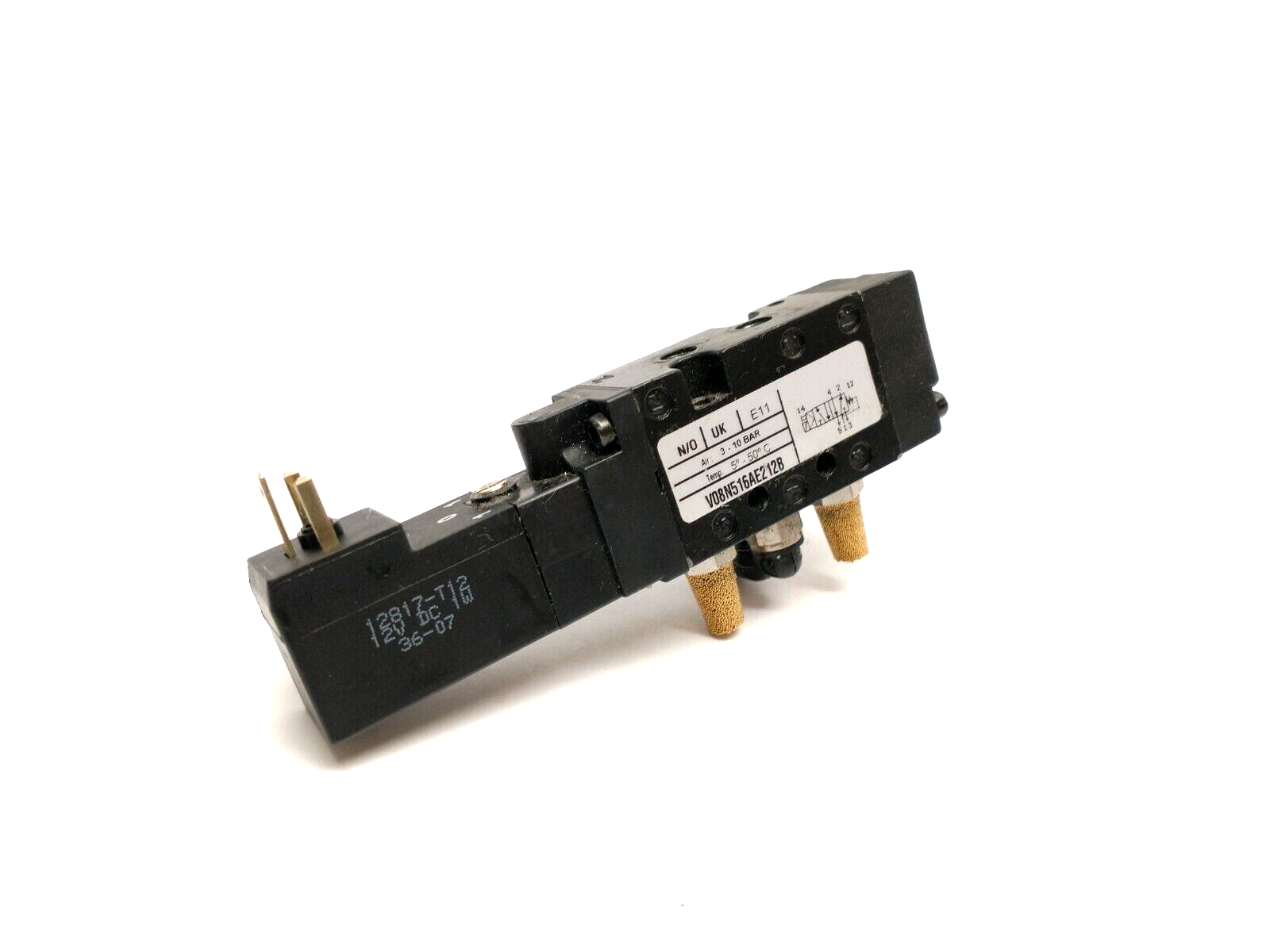 Norgren V08N516AE212B 5/2 Solenoid Valve 12VDC 1W 12817-T12 - Used - Maverick Industrial Sales