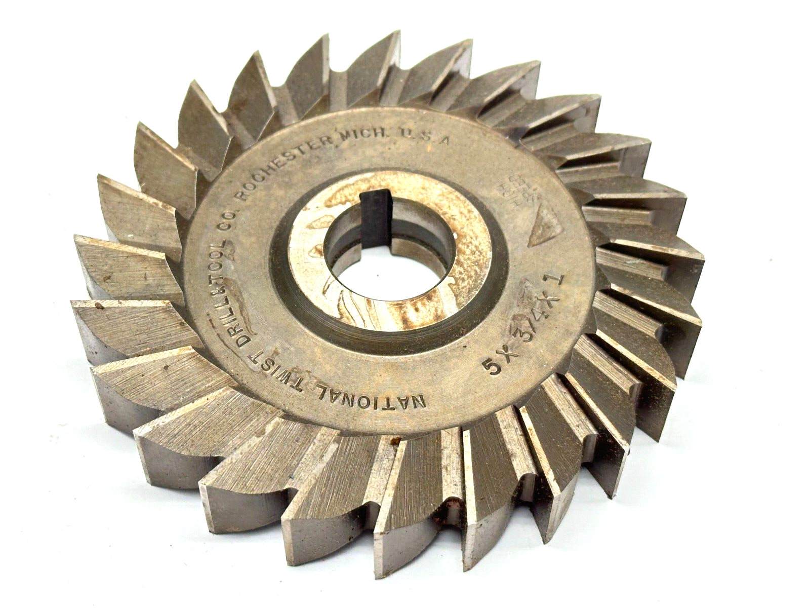 5" x 3/4" x 1" | National Twist Drill Straight Tooth High Speed Milling Cutter - Used - Maverick Industrial Sales