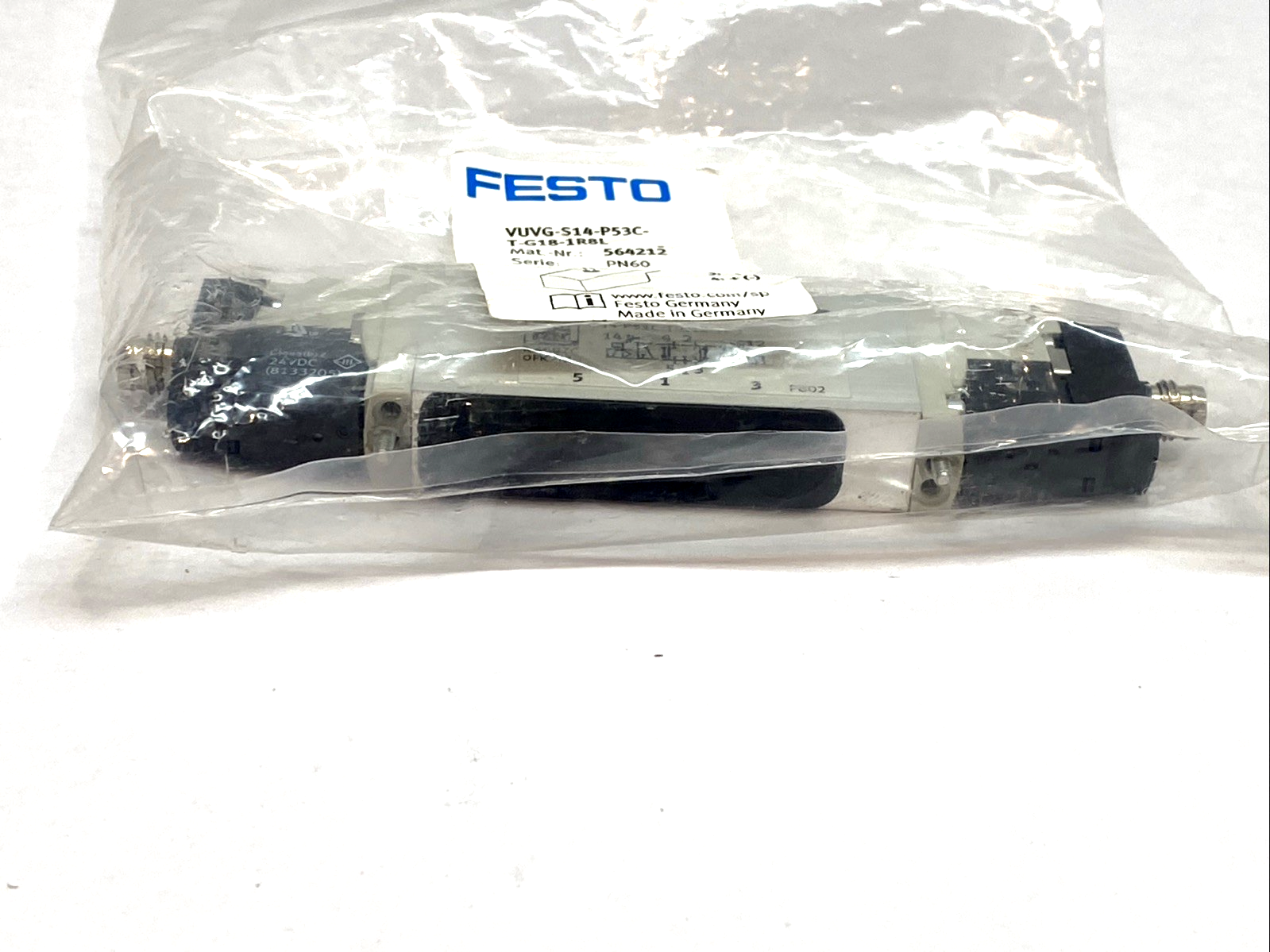 Festo VUVG-S14-M52-AT-G18-1R8L Magnetic Solenoid Valve 564212 - Maverick Industrial Sales