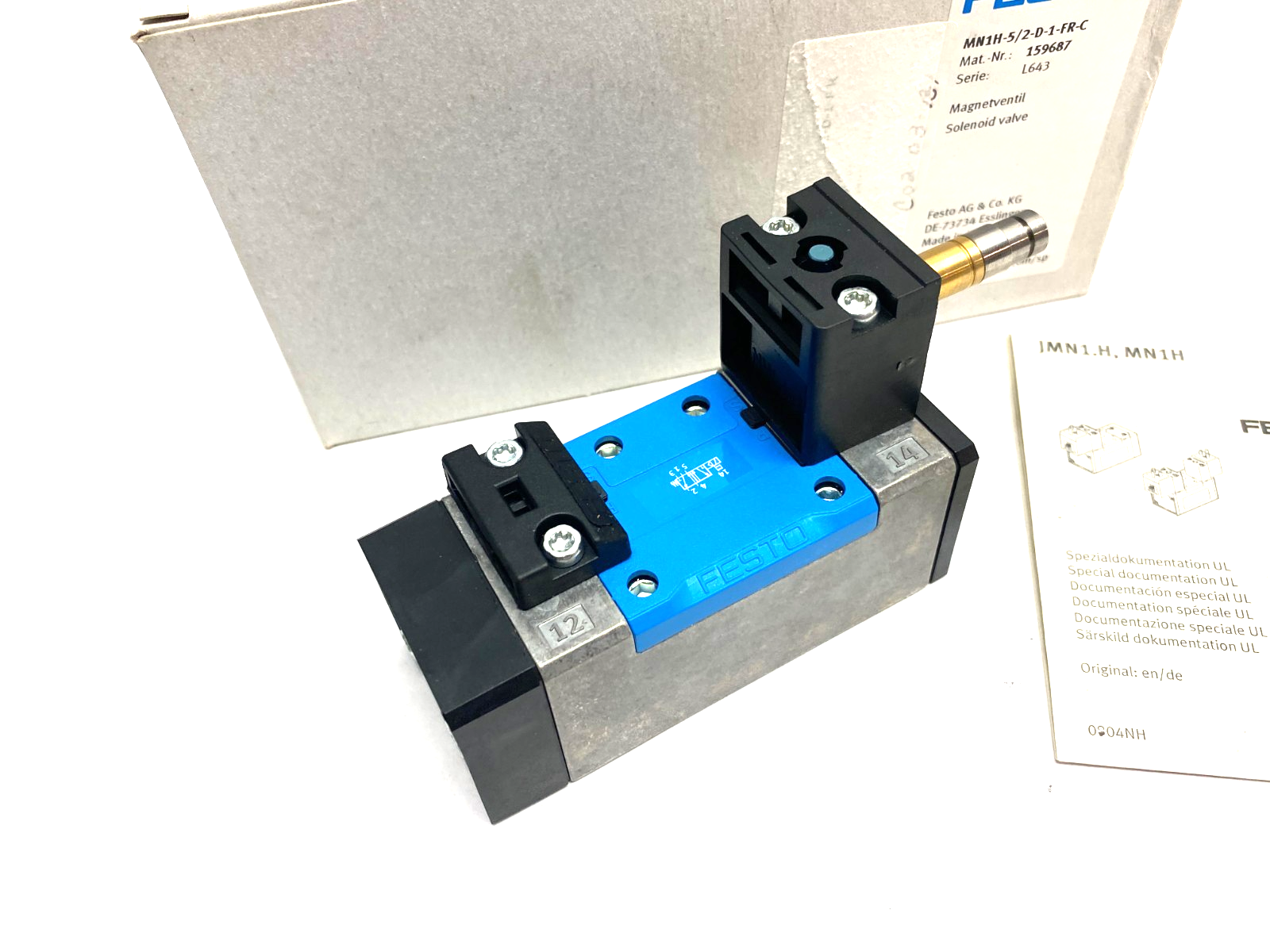 Festo MN1H-5/2-D-1-FR-C Solenoid Valve 5/2-Way, Monostable 159687 - Maverick Industrial Sales