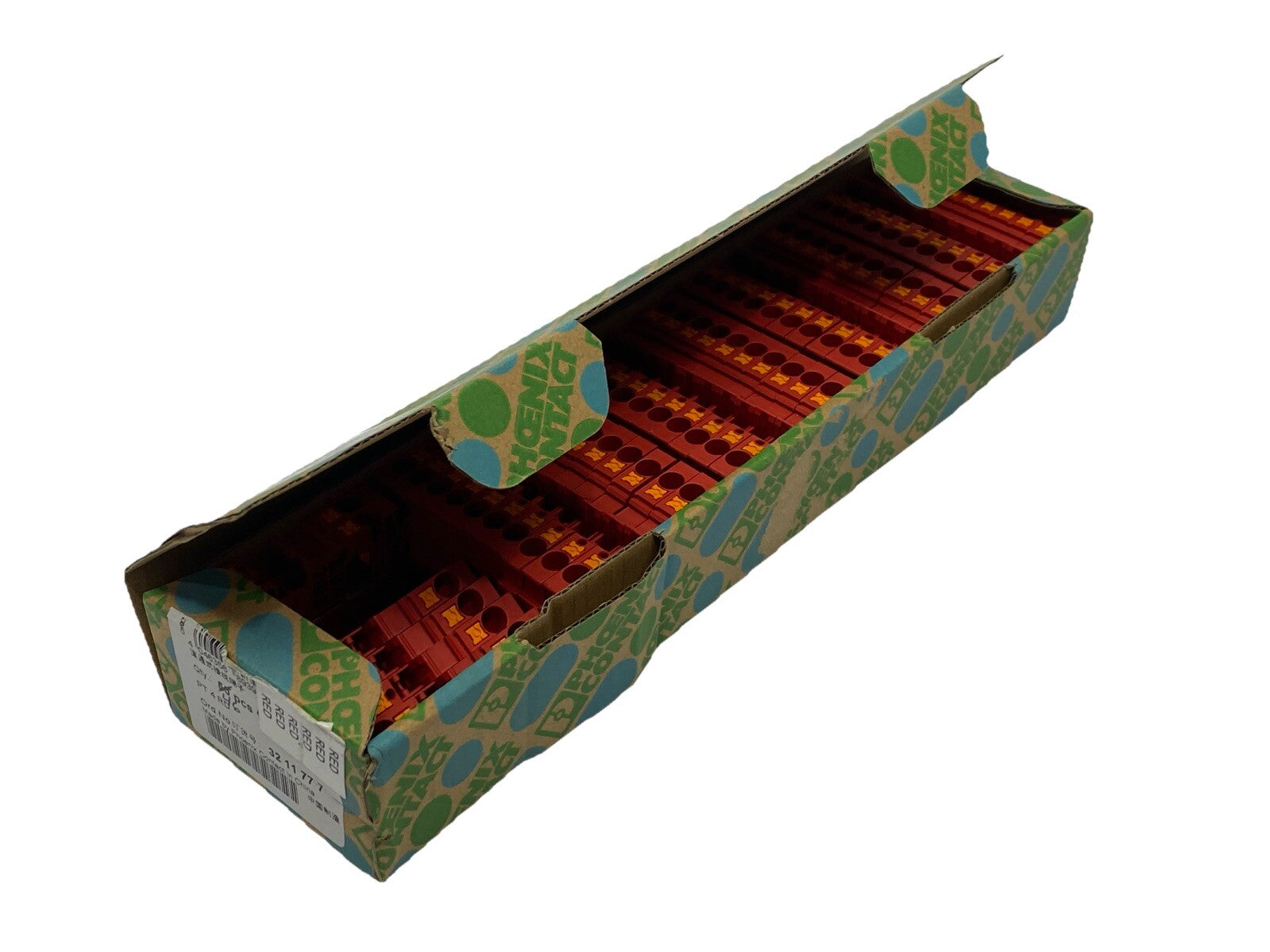 Phoenix Contact PT 4 RD Feed-Through Terminal Block Red 3211777 LOT OF 46 - New - Maverick Industrial Sales