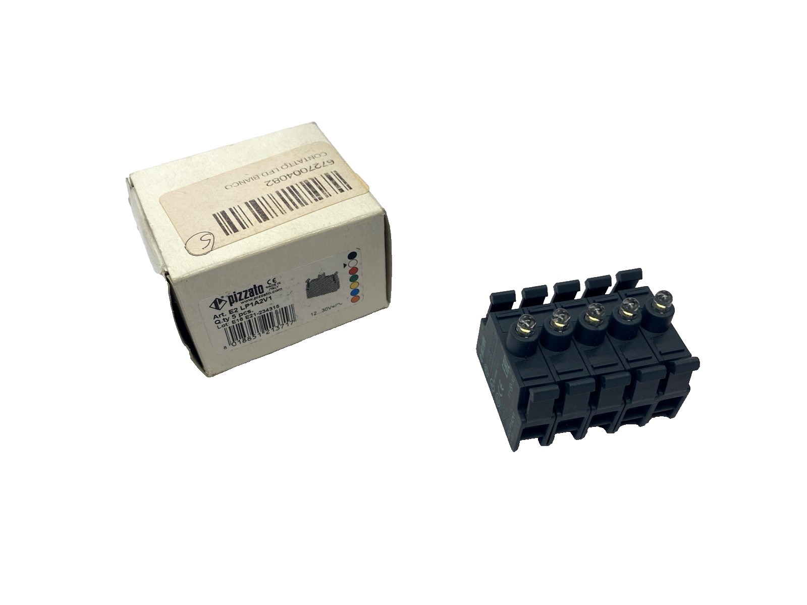 Pizzato E2 LP1A2V1 White LED 12-30VDC 5-PACK - Maverick Industrial Sales