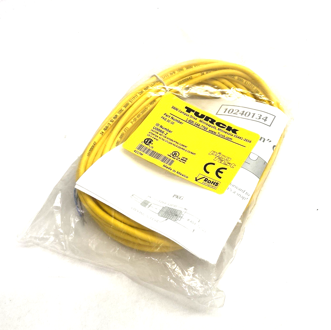 Turck PKG 3Z-10 picofast Single Ended Connection Cordset U0066-2 - Maverick Industrial Sales
