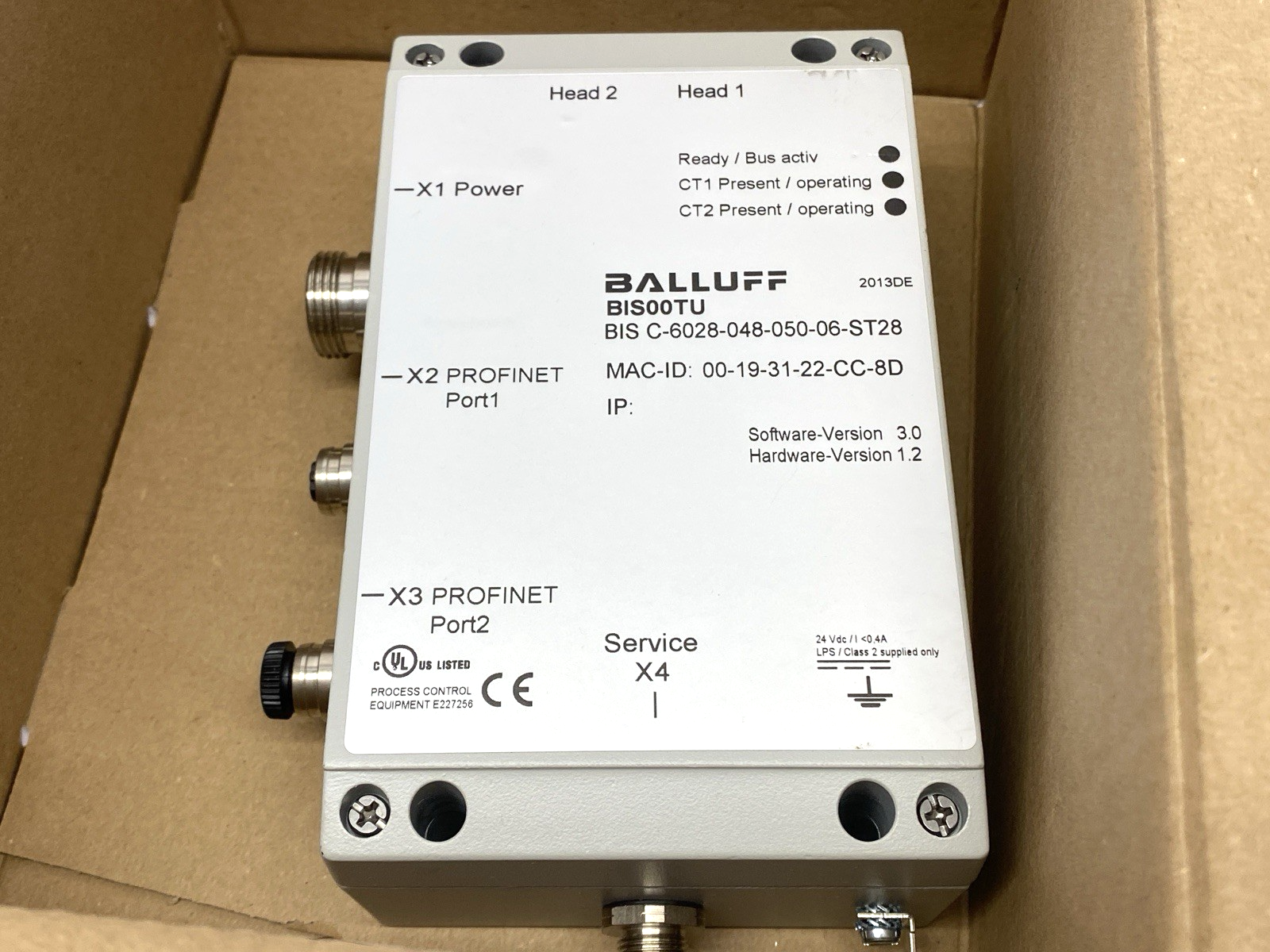 Balluff BIS C-6028-048-050-06-ST28 RFID LF Processor Unit 19.2-28.8VDC BIS00TU - New – Open box - Maverick Industrial Sales