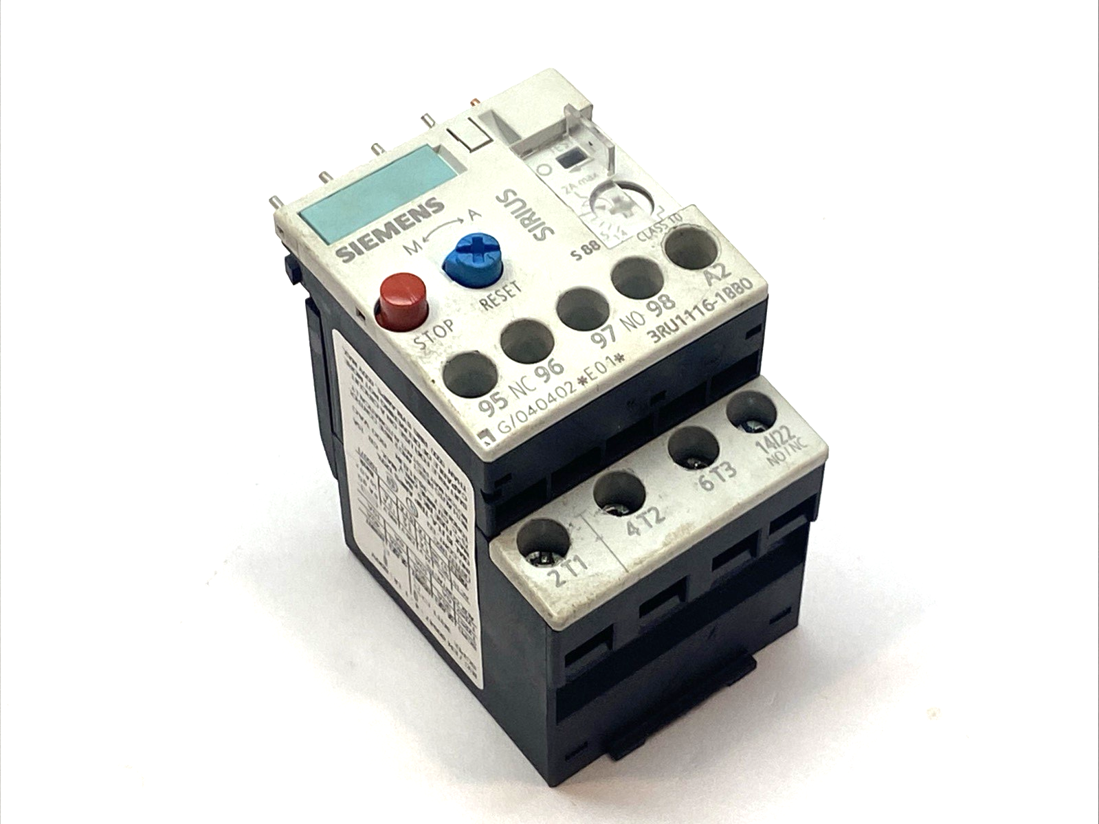 Siemens 3RU1116-1BB0 Overload Relay 600VAC 1.4-2A - Maverick Industrial Sales