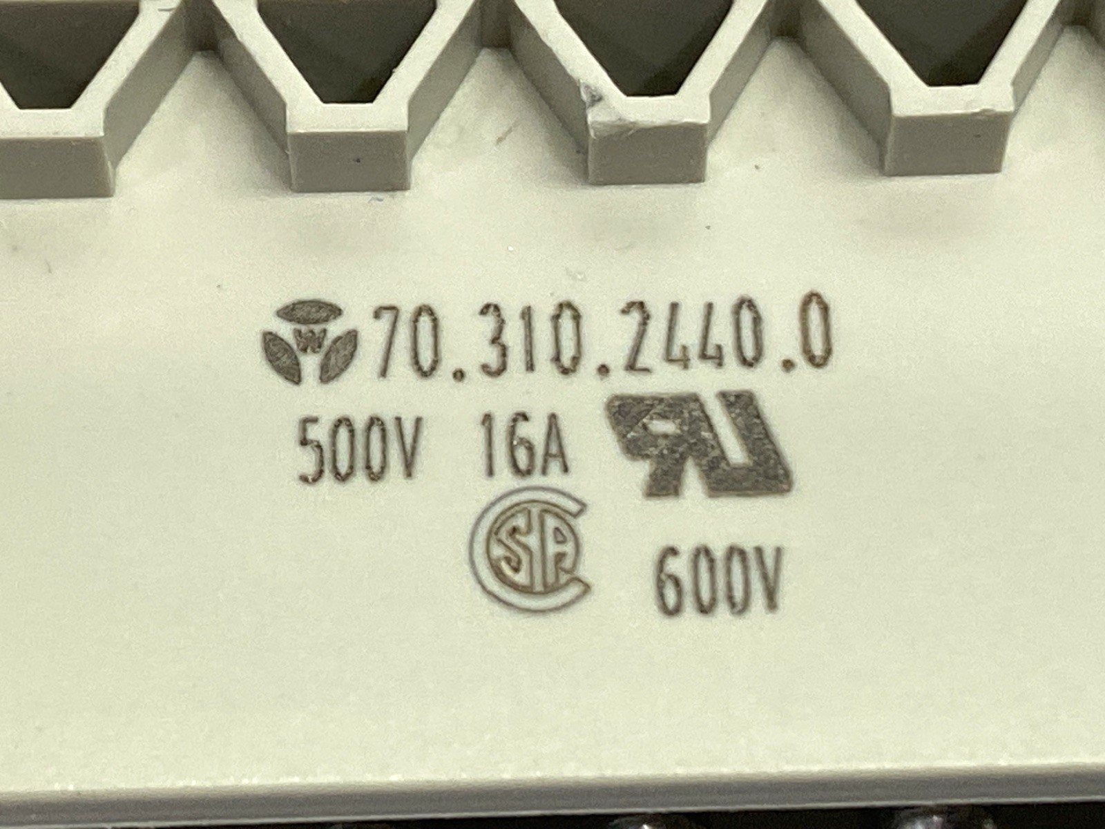 70.310.2440.0, BAS STS 24 2,5 50 | Wieland 70.310.2440.0 Male Insert Screw Type 24-Poles BAS STS 24 2,5 50 600V 16A - New Other - Maverick Industrial Sales