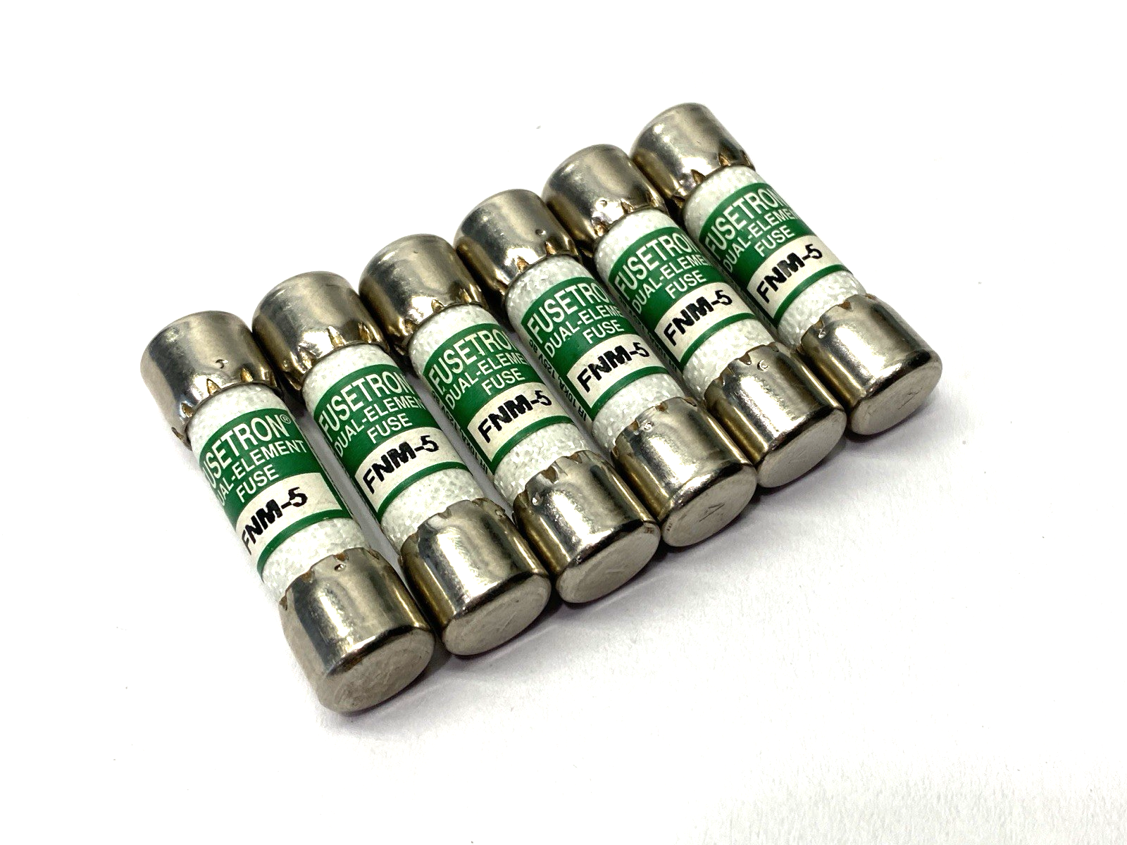 Cooper Bussmann FNM-5 Fusetron Time-Delay Midget Fuse 250V 5A LOT OF 6 - Maverick Industrial Sales