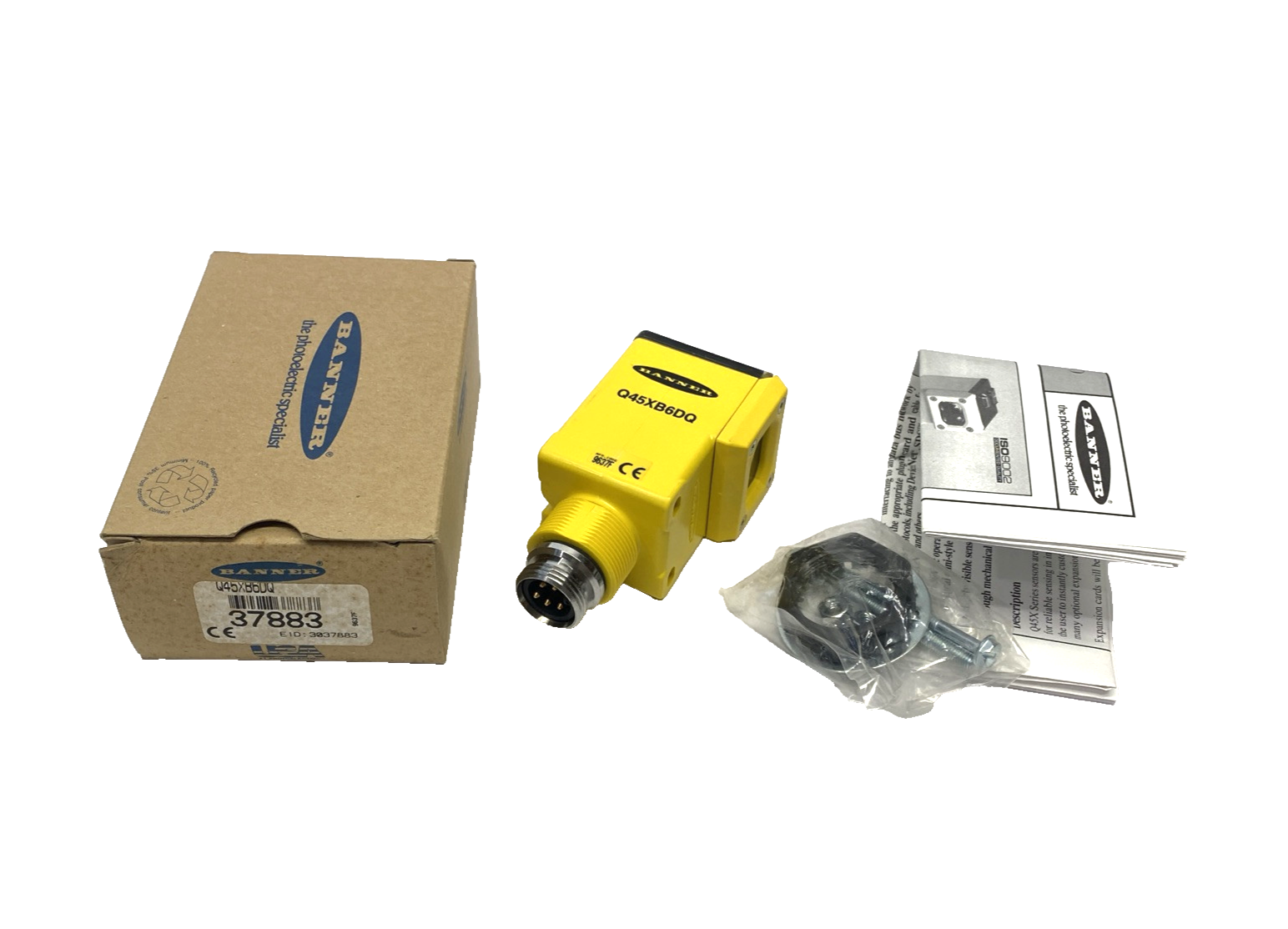 37883, Q45XB6DQ | Banner Q45XB6DQ Rugged Rectangular Diffuse Photoelectric Sensor 450mm 37883- New - Maverick Industrial Sales