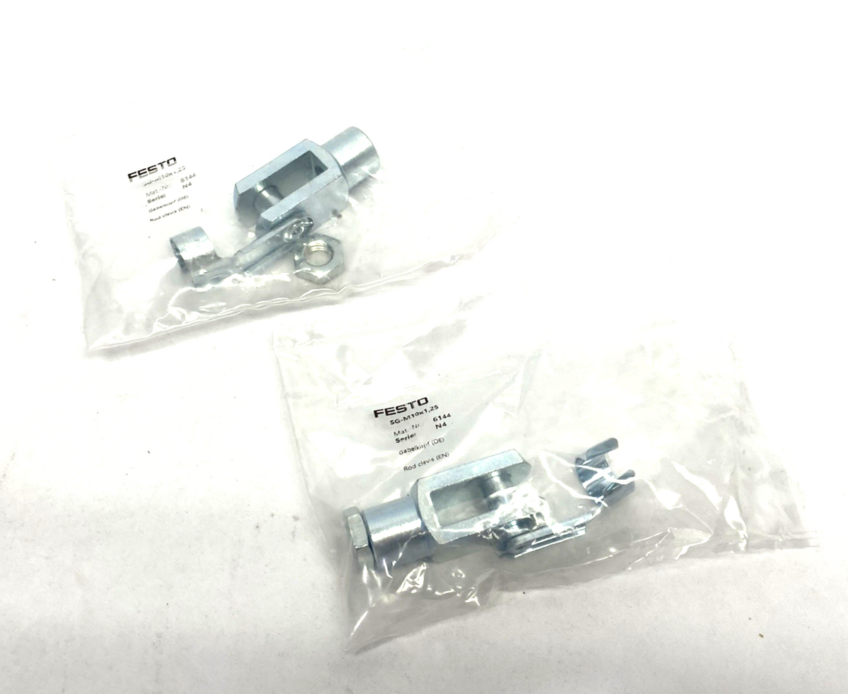 Festo SG-M10x1,25 Rod End Clevis Attachment 6144 LOT OF 2 - Maverick Industrial Sales