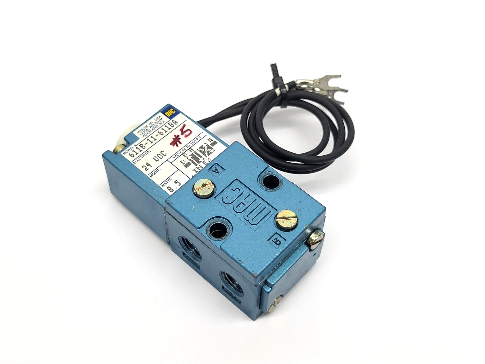 611B-11-611BA | MAC Valves Solenoid Valve 8.5W 24VDC - Used - Maverick Industrial Sales