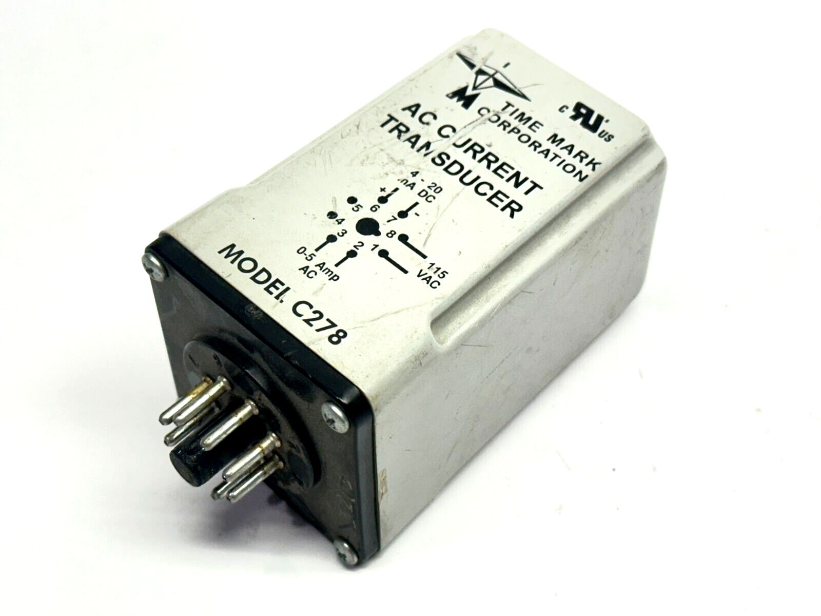 Time Mark Corp Model C278 AC Current Transducer 4-20mA DC / 0-5A AC 115VAC - Used - Maverick Industrial Sales