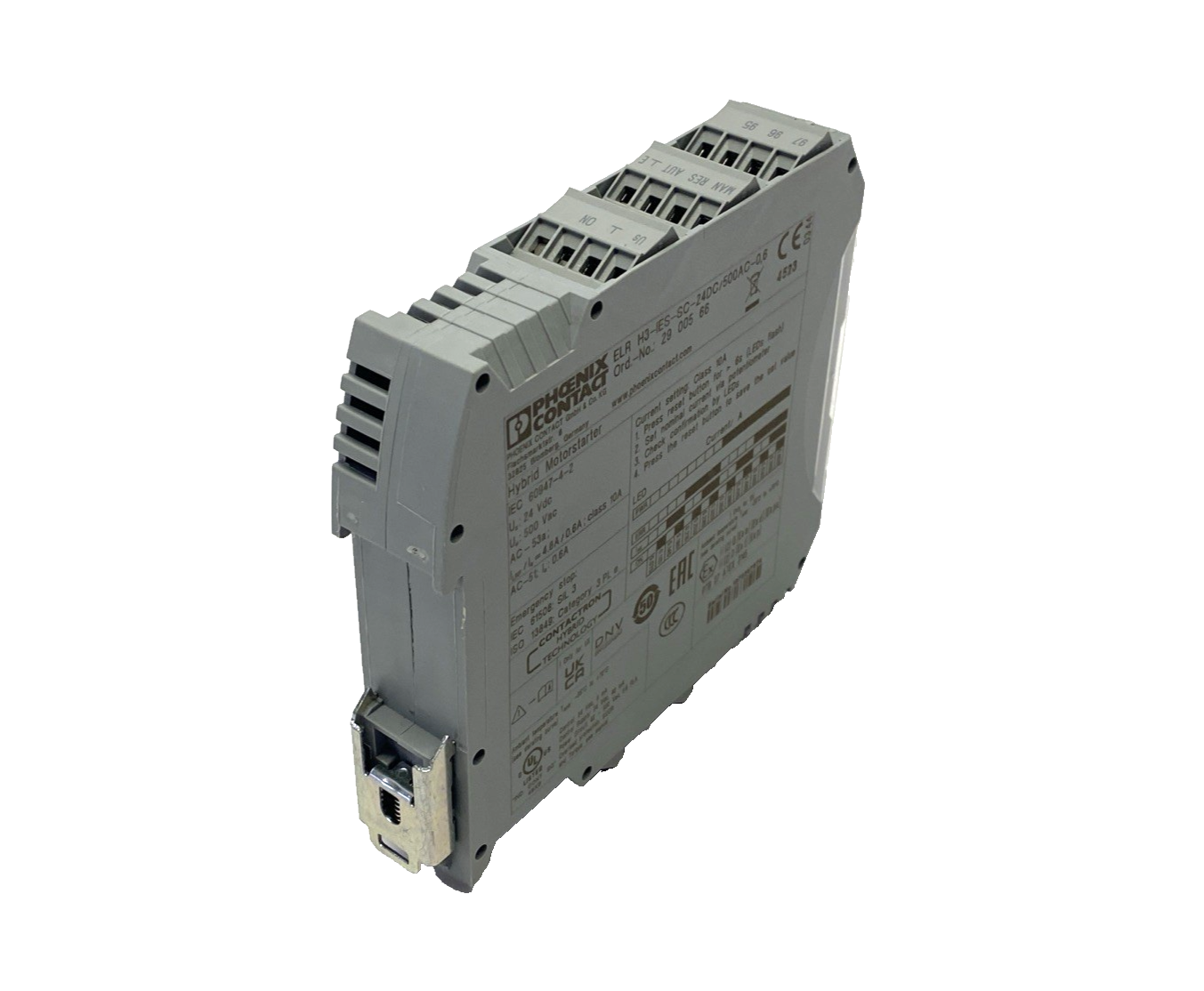 Phoenix Contact ELR H3-IES-SC-24DC/500AC-0,6 Hybrid Motor Starter 2900566 - Used - Maverick Industrial Sales