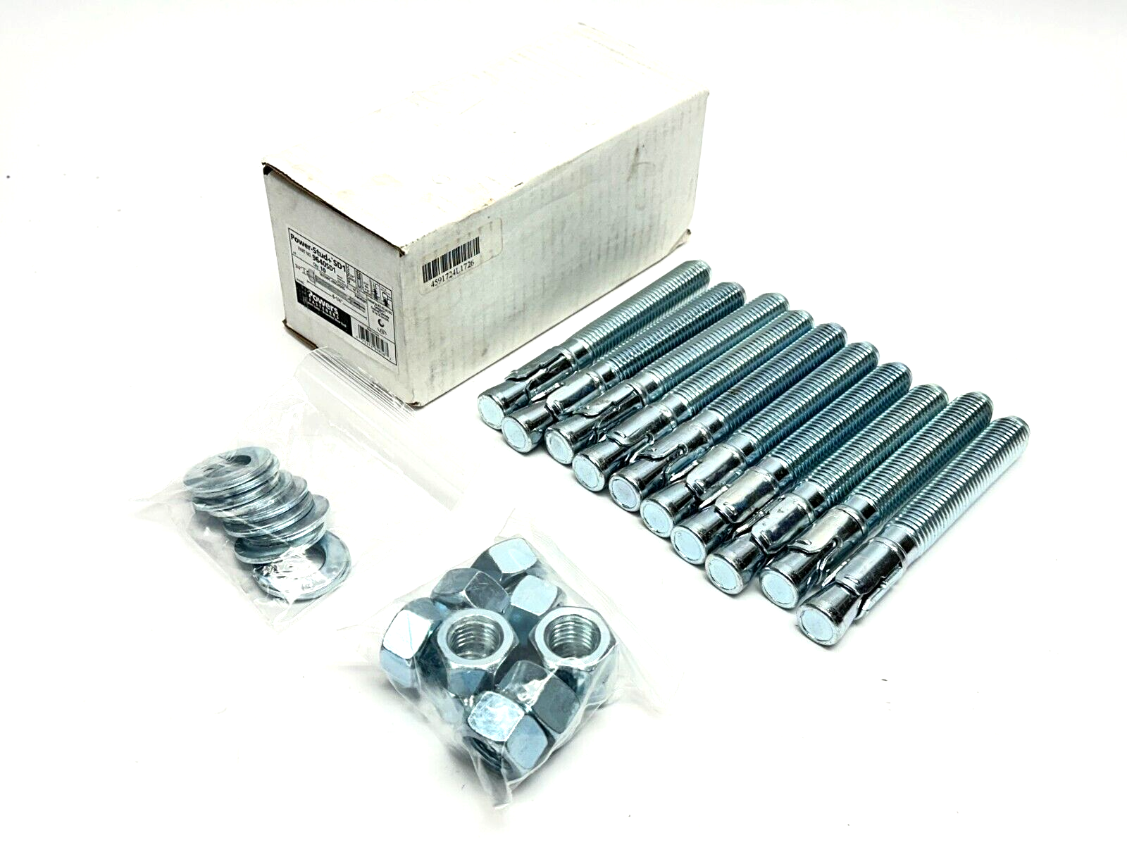 7444SD1,9640SD1 | Powers Fasteners 9640SD1 Power-Stud+ SD1 Anchors 3/4" 6-1/4" 7444SD1 LOT OF 10 - New – Open box - Maverick Industrial Sales