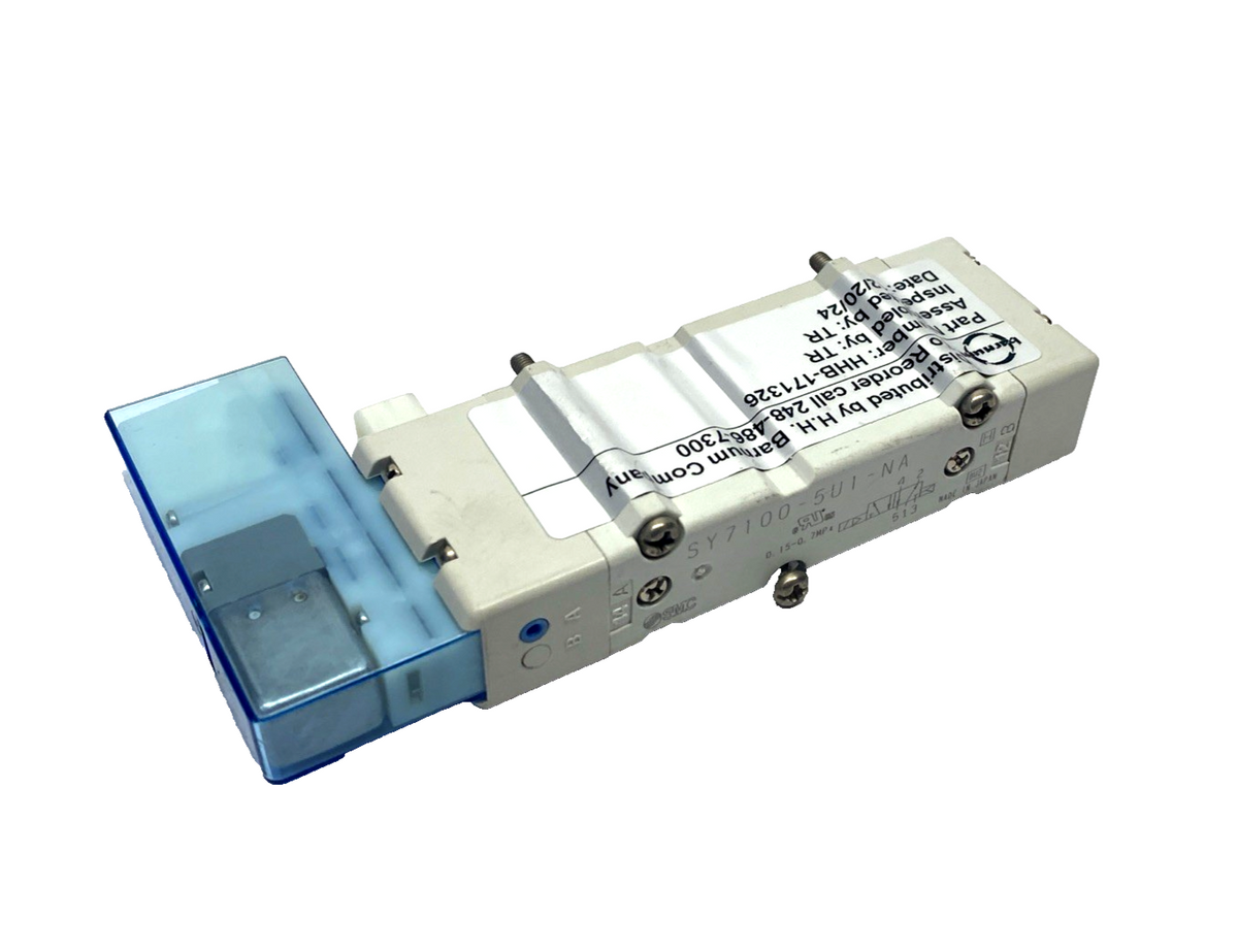 SMC SY7100-5U1-NA 5-Port Pneumatic Solenoid Valve 24VDC - Maverick Industrial Sales