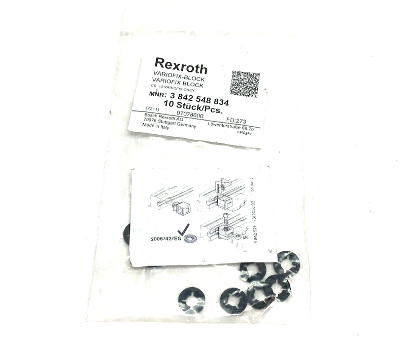 Bosch Rexroth 3842548834 Variofix Block Black PKG OF 10 - Maverick Industrial Sales