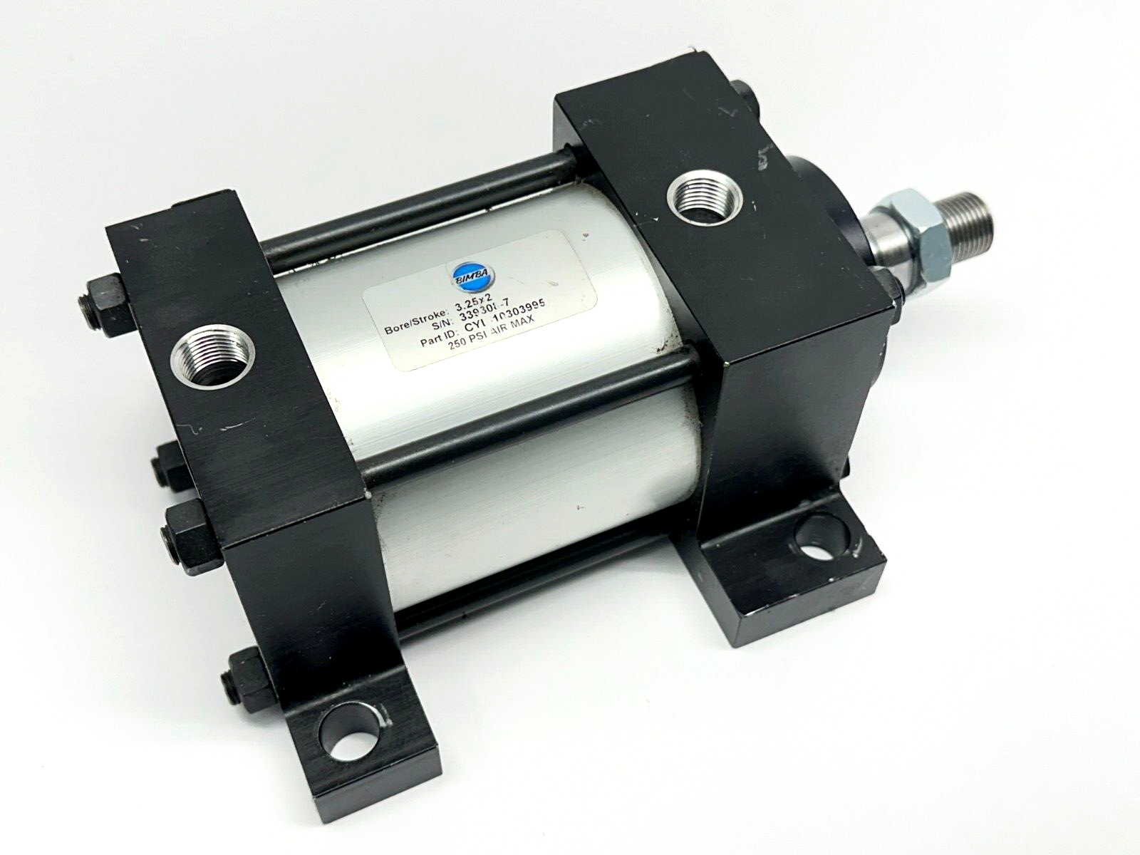 Bimba CYL-10303995 Pneumatic Cylinder 250PSI 3.25" Bore 2" Stroke - Used - Maverick Industrial Sales