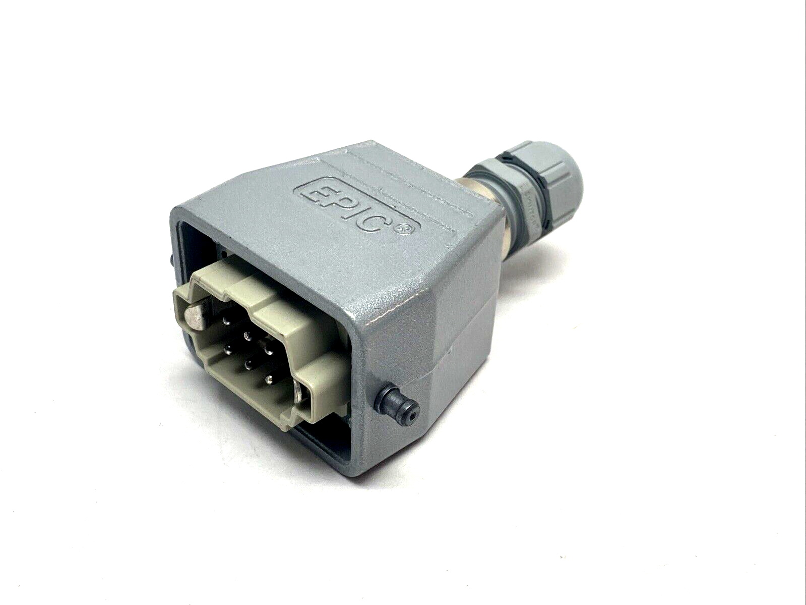 EPIC H-BE 6 SF Cage Clamp Male 6-Pin Connector & Hood/Housing 10400000 - Used - Maverick Industrial Sales