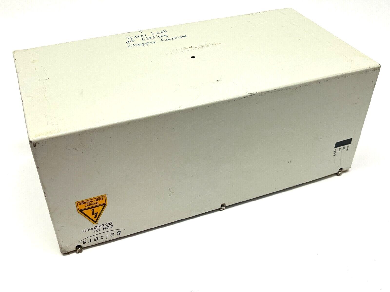 Balzers BGM47126 DCH 107 DC-Chopper BAD FITTINGS - Maverick Industrial Sales