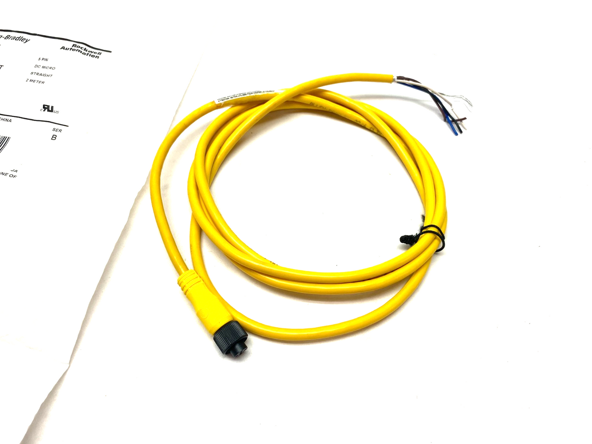 889D-F5FC-J2 | Allen Bradley Ser. B Straight DC Micro QD Cordset 5-Pin Female - New Other - Maverick Industrial Sales