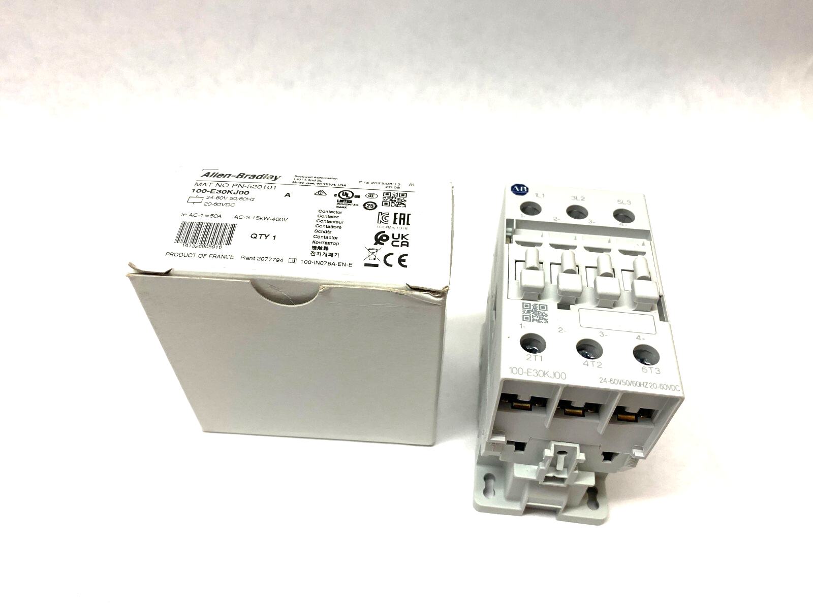 Allen Bradley 100-E30KJ00 Ser. A Non-Reversing Contactor 24-60V 50/60Hz - Maverick Industrial Sales