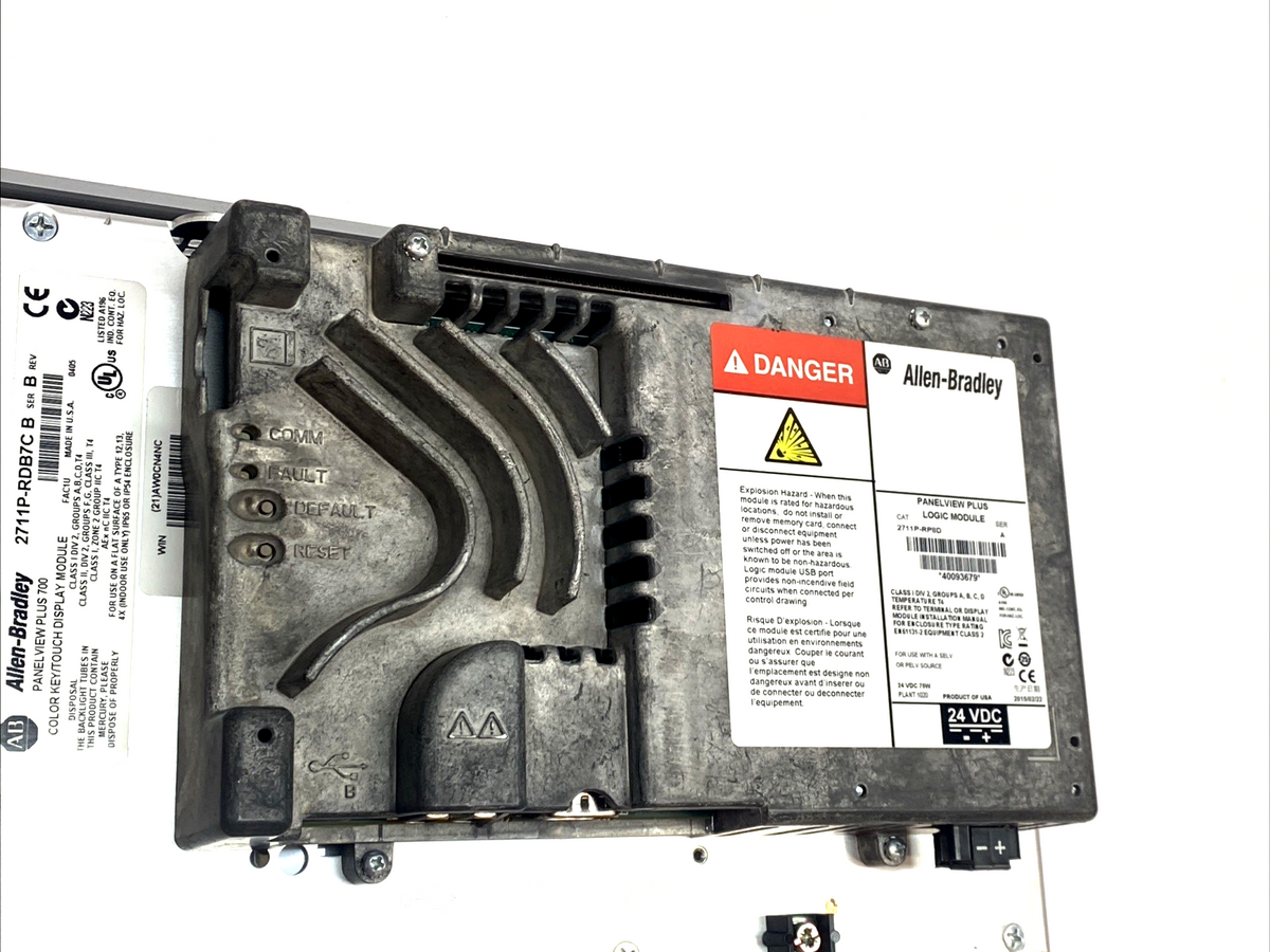 2711P-RDB7C | Allen-Bradley 6.5" Color HMI w/ 2711P-RP8D Logic Module - Used - Maverick Industrial Sales