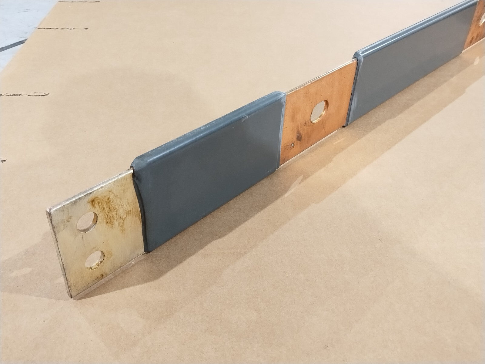 Powell 41418PBDF10591 90 Deg. Vertical Bus Bar 39"L x 51"H, 4" Wide x 1/4" Thick - New – Open box - Maverick Industrial Sales