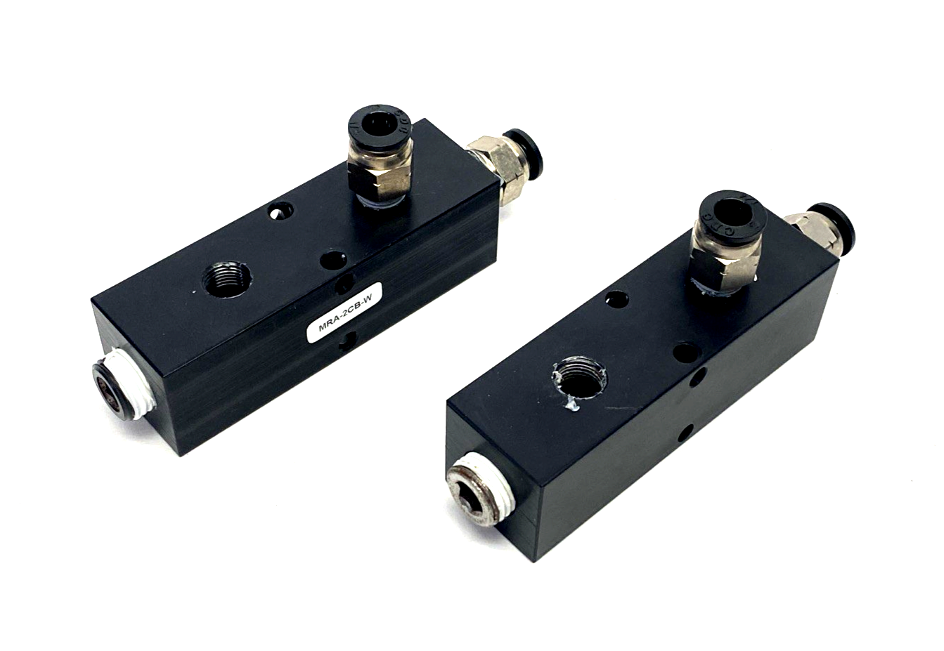 Nitra MRA-2CB-W Pneumatic Valve Manifold 1/4" NPT In, 2-Port 1/8" NPT Out 2-PK - Maverick Industrial Sales