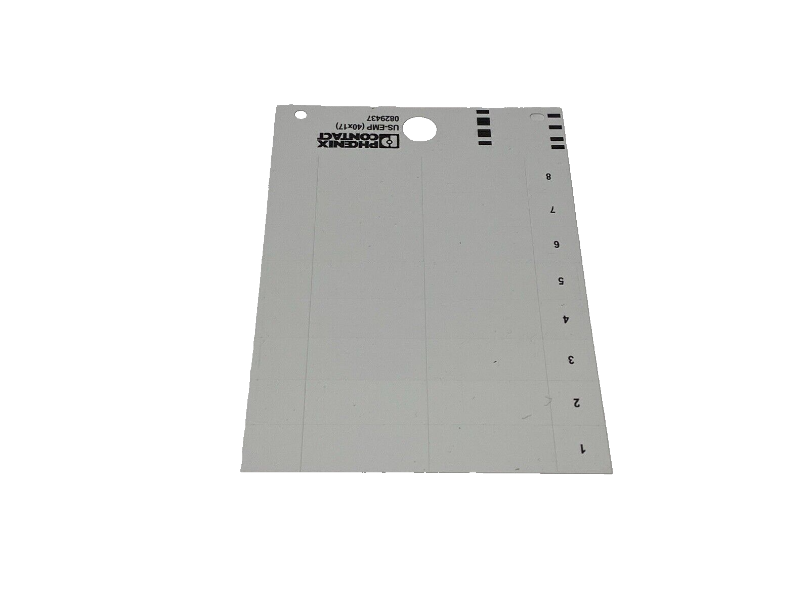 Phoenix Contact US-EMP (40X17) Snap-In Markers 0829437 BOX OF 9 CARDS - New – Open box - Maverick Industrial Sales