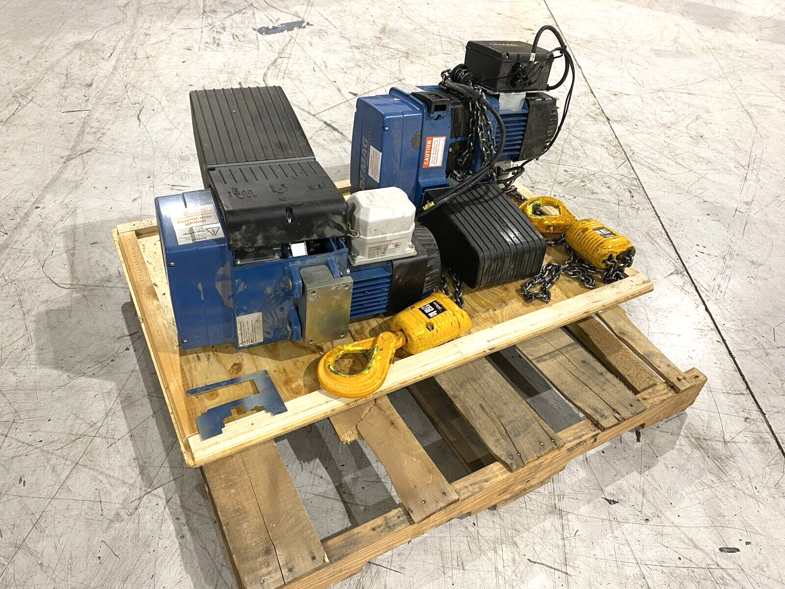 Demag DC-PRO 10 2000 2/1 H5 V7.2/1.8 Chain Hoist LOT OF 2 - For parts or not working - Maverick Industrial Sales