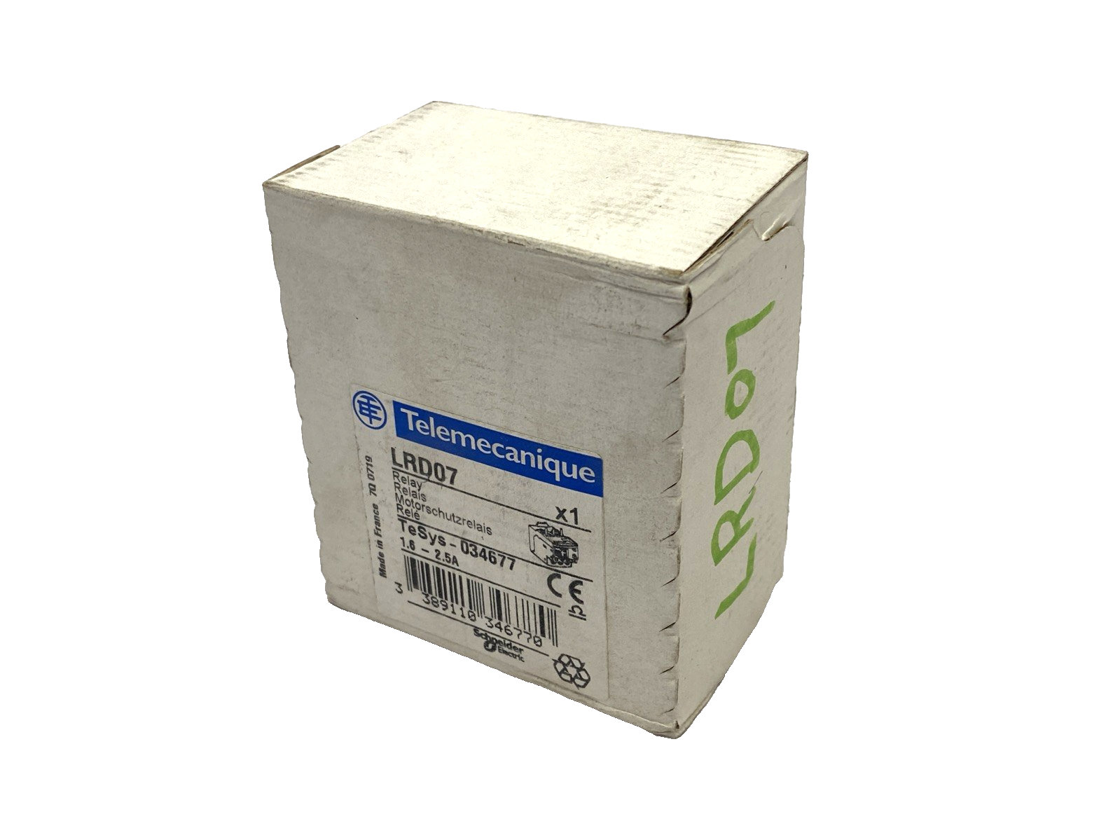 Telemecanique LRD07 TeSys-034677 Thermal Overload Relay 1.6A - 2.5A - Maverick Industrial Sales