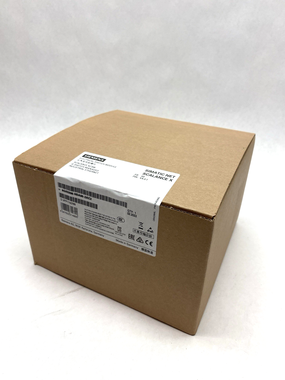 Siemens 6GK5208-0BA00-2AC2 Simatic Net Scalance X FS: 03 FWV4.3.1 Scalance XC208 - Maverick Industrial Sales