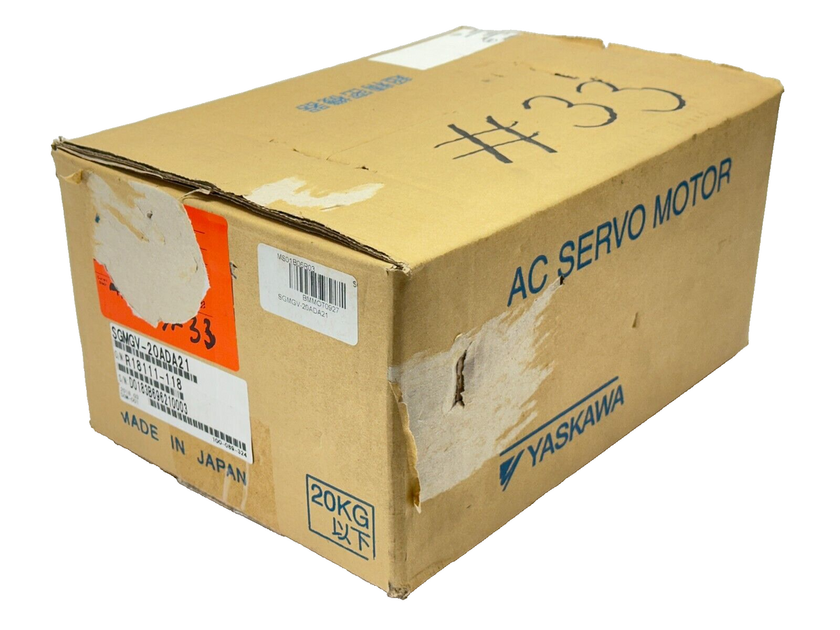 Yaskawa SGMGV-20ADA21 Brushless AC Servo Motor 1.8kW - Maverick Industrial Sales