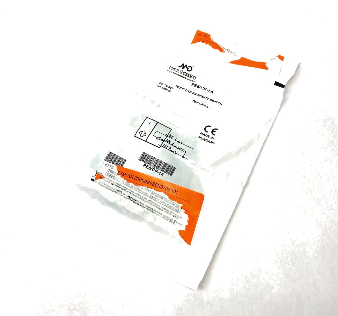 Micro Detectors PE6/CP-1A Inductive Proximity Switch Sensor 10-30VDC - Maverick Industrial Sales