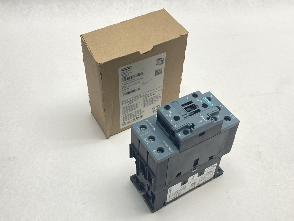 3RT2035-1KB40 | Siemens Power Contactor 41A 400V 15.5kW 24VDC 3-Pole - New – Open box - Maverick Industrial Sales